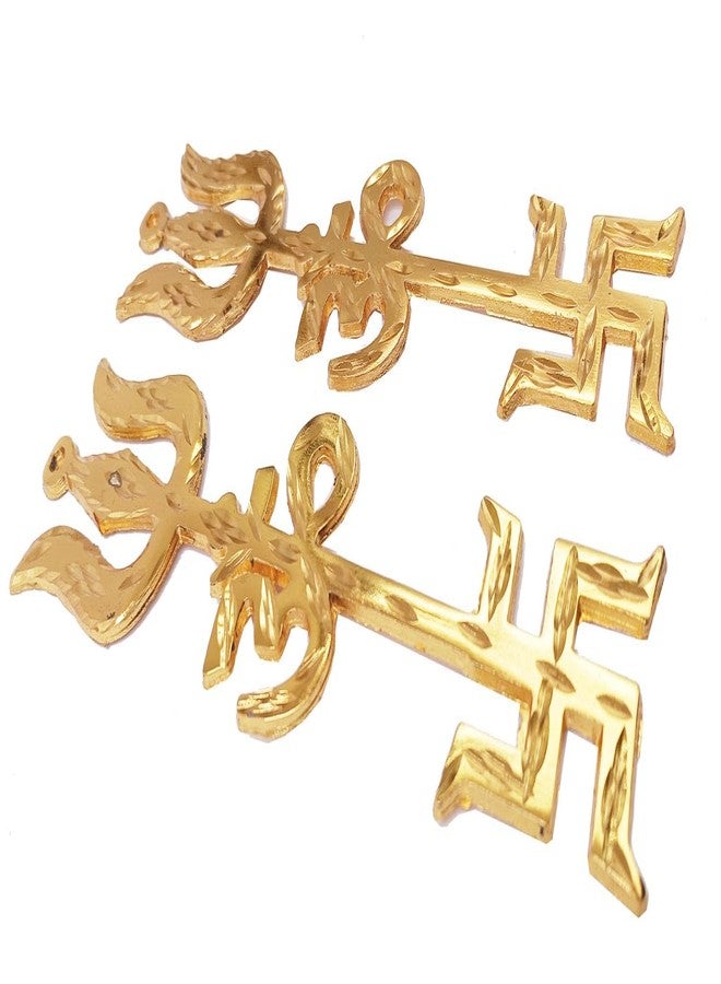 eshoppee vatsuTrishakti Swastik Om trishul Size 15X4 cm, Set of 2 pcs - Image 2